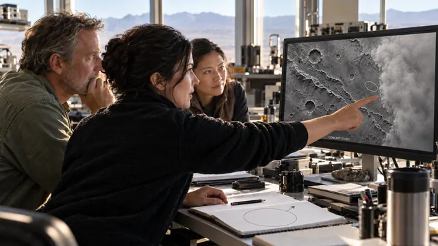 The scientist receiving the dust storm image