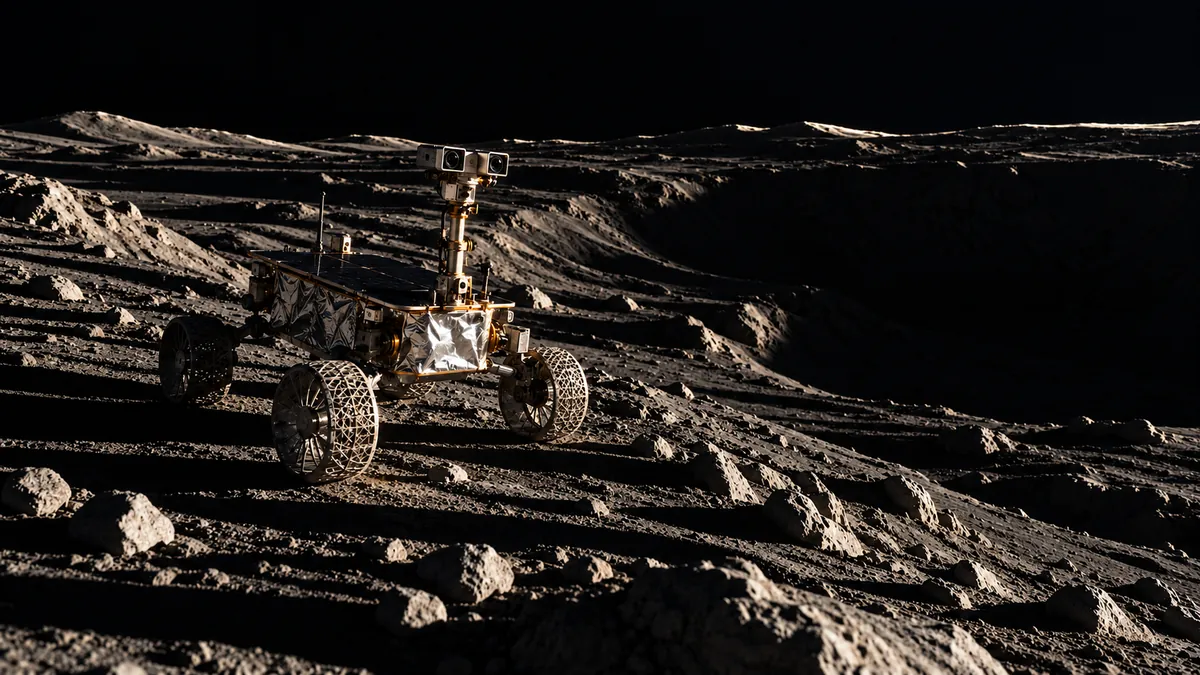 Rover on the rough slope