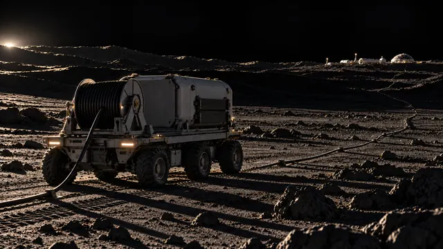 The carrier laying the power cable route